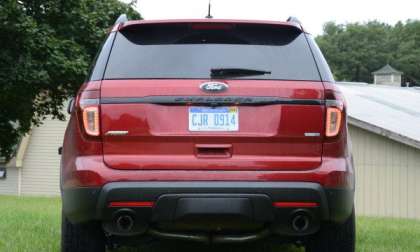 The rear end of the 2013 Ford Explorer Sport