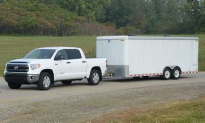 The 2014 Toyota Tundra pulling a 9,000lb trailer