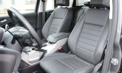 The front seats of the 2013 Ford C-Max SEL Hybrid
