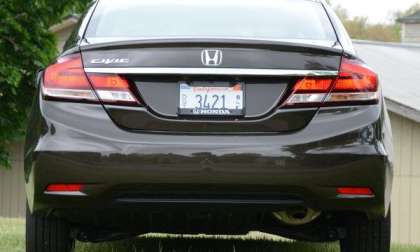 The rear end of the 2013 Honda Civic EX-L