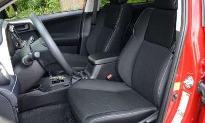 The front interior of the 2013 Toyota RAV4 XLE AWD
