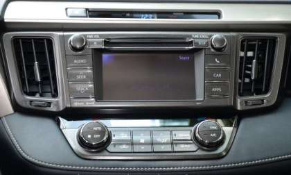 The infotainment system of the 2013 Toyota RAV4 XLE AWD