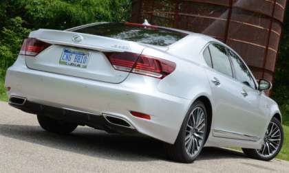 The rear end of the 2013 Lexus LS460 F Sport AWD