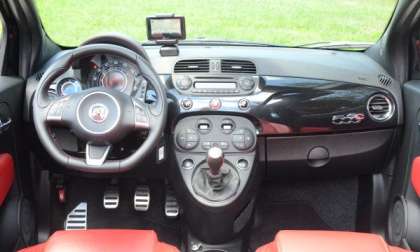 The dash area of the 2013 Fiat 500C Abarth