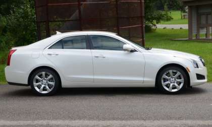 The side profile of the 2013 Cadillac ATS 2.5L Luxury 