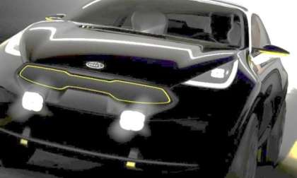 An altered front end teaser of the Kia B-Segment concep