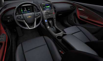 The front interior of the 2011 Chevrolet Volt
