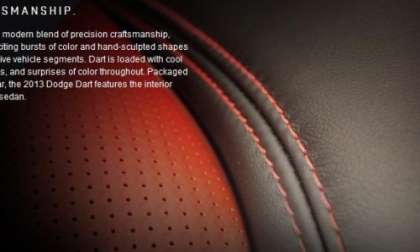 A teaser of the seatnig surface of the 2013 Dodge Dart