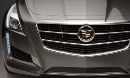 A close up view of the front end of the new 2014 Cadillac CTS