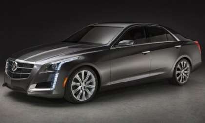 A full side shot of the new 2014 Cadillac CTS