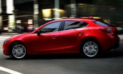 The side profile of the 2014 Mazda3