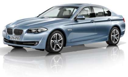 The front of the new BMW ActiveHybrid 5 Series