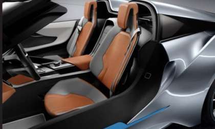 The interior of the new BMW i8 Spyder Concept