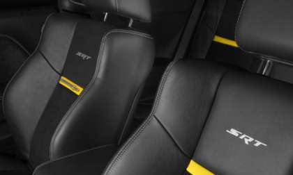 The seats of the Dodge Challenger SRT8 392 Yellow Jacket 