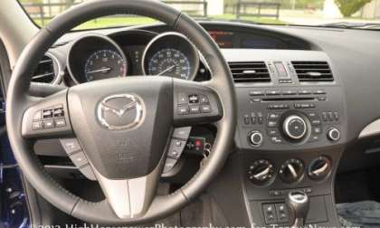 The dash of the 2012 Mazda 3i Grand Touring sedan
