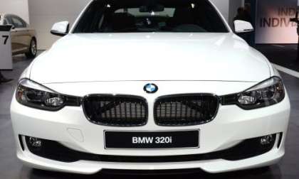 The front end of the BMW 320i
