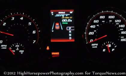 The driver's information display of the 2012 Dodge Charger SRT8