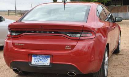 The back end of the 2013 Dodge Dart SXT Turbo