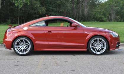 The side profile of the 2012 Audi TT 2.0 TFSI Quattro Coupe