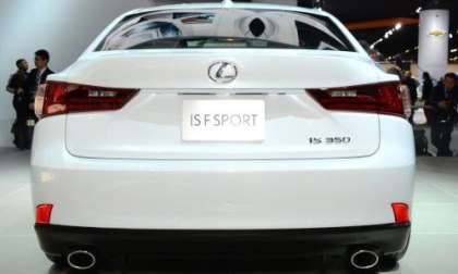 The rear end of the 2014 Lexus IS350 F Sport