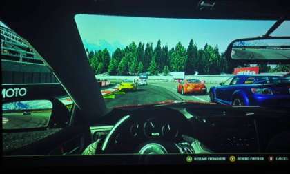 An in-car shot from Forza Motorsport 4