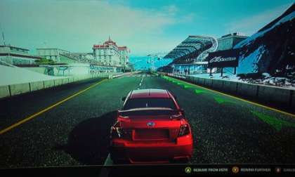 An overhead look at the gameplay of the Forza 4 demo