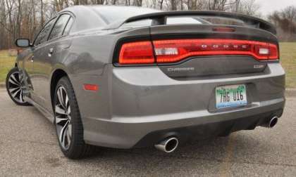 The back end of the 2012 Dodge Charger SRT8