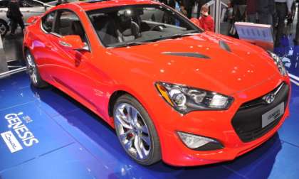 The front end of the 2013 Hyundai Genesis Coupe 3.8