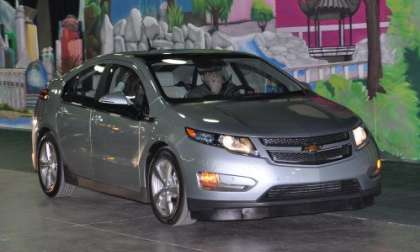 The 2011 Chevrolet Volt in motion