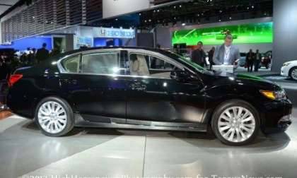The side profile of the new 2014 Acura RLX 
