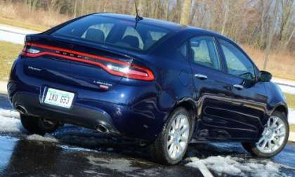 The rear end of the 2013 Dodge Dart Limited