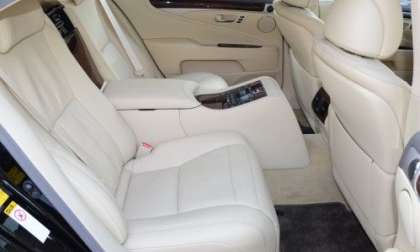The rear interior of the 2013 Lexus LS460L AWD