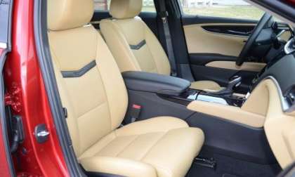 The front seats of the 2013 Cadillac XTS AWD Premium 
