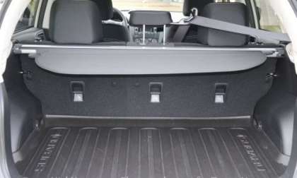 The rear cargo area of the 2013 Subaru XV Crosstrek Premium