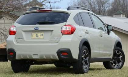 The back end of the 2013 Subaru XV Crosstrek Premium