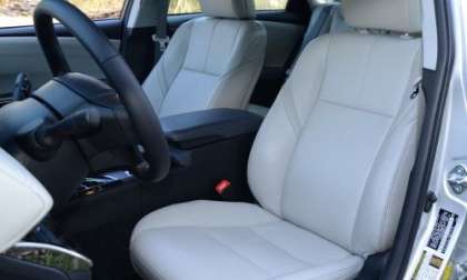 The front seats of the 2013 Toyota Avalon XLE Premium