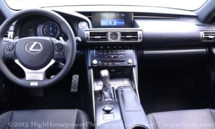 The interior of the 2014 Lexus IS350 F Sport
