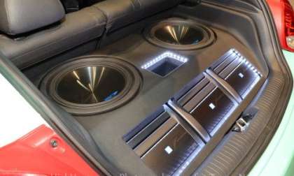 The cargo area of the JP Edition 2013 Hyundai Veloster Turbo