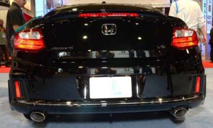 The 2013 Honda Accord Coupe HFP from the rear