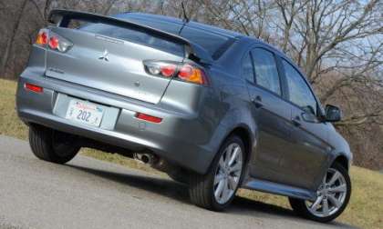 The back end of the 2013 Mitsubishi Lancer GT