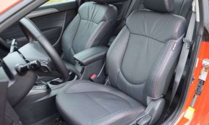 The interior of the 2013 Kia Forte Koup SX