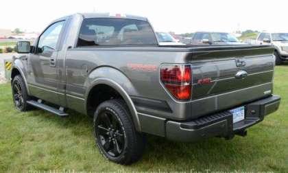 The rear end of the 2014 Ford F150 Tremor Sport Truck