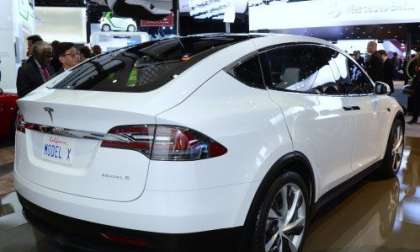 The rear of the Tesla Model X