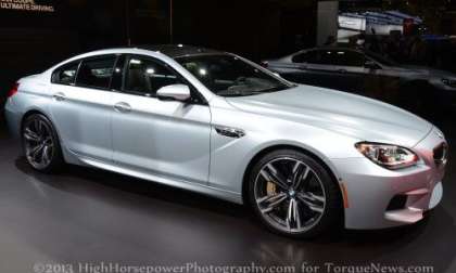 The side profile of the 2014 BMW M6 Gran Coupe 