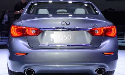 The rear end of the Infiniti Q50
