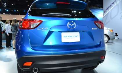 The rear end of the new 2013 Mazda CX-5