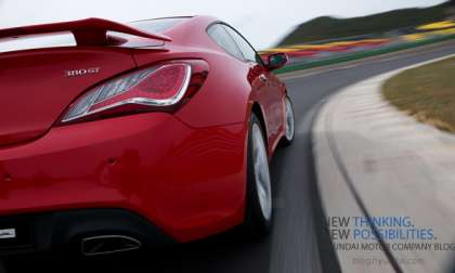 Spyshots of the 2013 Hyundai Genesis Coupe from the rear