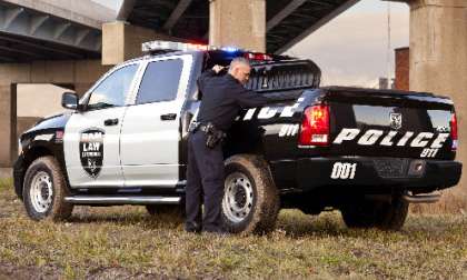 The back of the new Ram 1500 Special Services Police truck