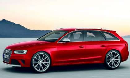 The side of the new 2013 Audi RS4 Avant