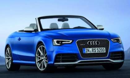 The 2013 Audi RS5 Cabrio from the front